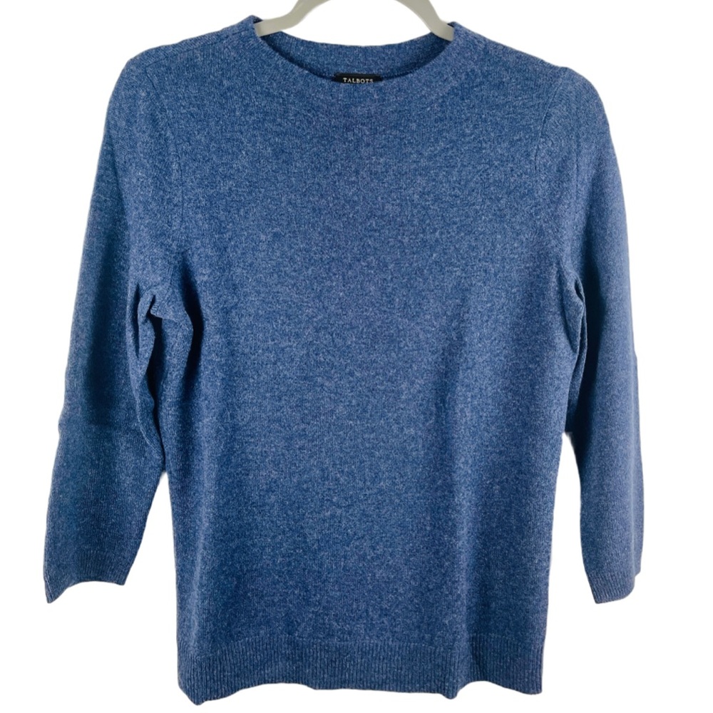 TALBOTS AUDREY CASHMERE SWEATER | Small | Denim Blue